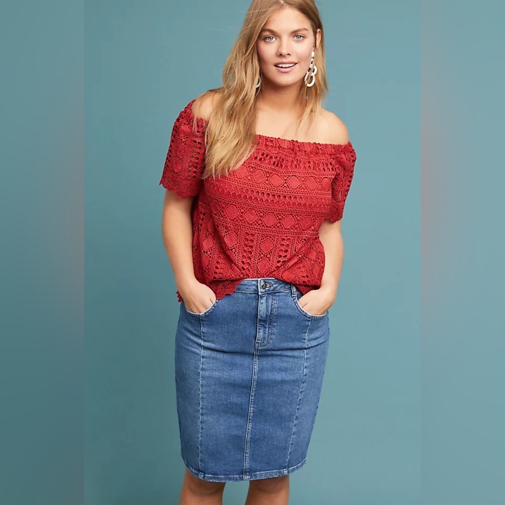 Anthropologie Saturday Sunday Evie Lace Top S
